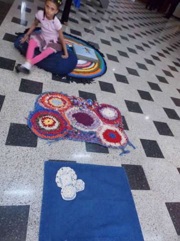 Taller de arte reciclado en la Biblioteca Infantil y Juvenil República Dominicana