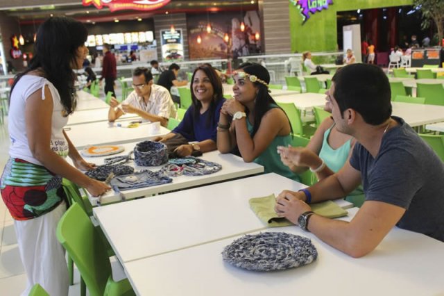 Recycled Art Workshop at Agora Mall, Santo Domingo 