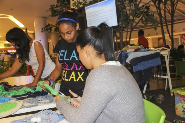 Recycled Art Workshop at Agora Mall, Santo Domingo 