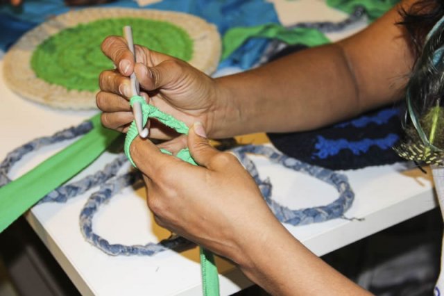 Recycled Art Workshop at Agora Mall, Santo Domingo 