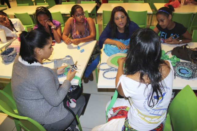 Recycled Art Workshop at Agora Mall, Santo Domingo 