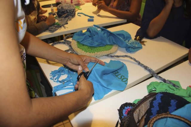 Recycled Art Workshop at Agora Mall, Santo Domingo 