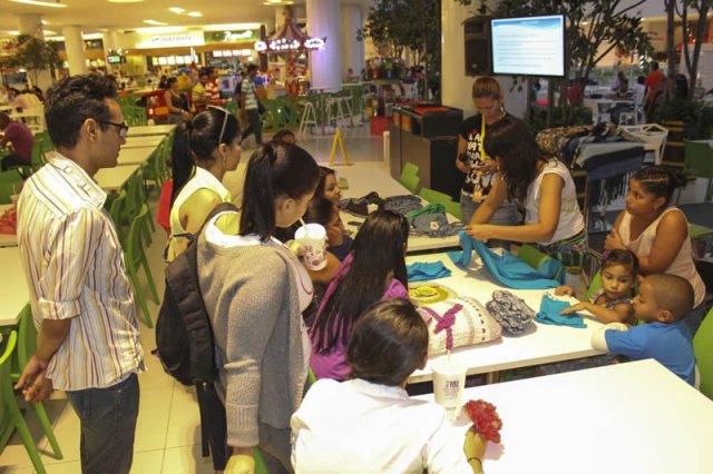 Recycled Art Workshop at Agora Mall, Santo Domingo 