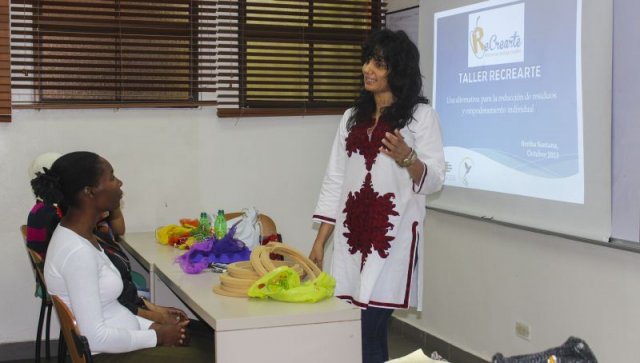 Recycled Art Workshop at Technological Institute of Santo Domingo-INTEC