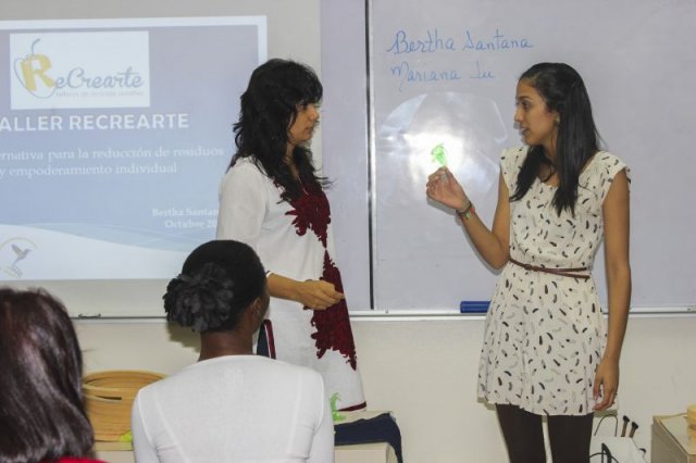 Recycled Art Workshop at Technological Institute of Santo Domingo-INTEC